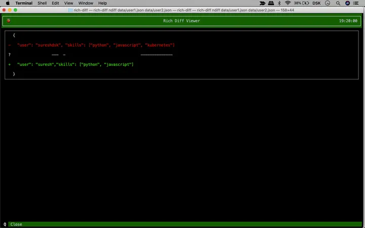 Check diff between two files in Python